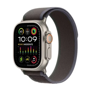 Product: Name: Apple Watch Ultra 2 GPS + Cellular, Titanium Case with Blue/Black Trail Loop 49mm Size: Small / Medium