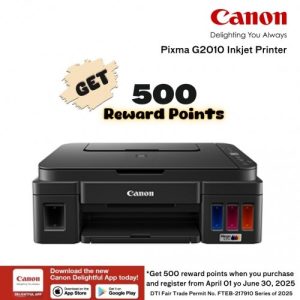 Product: Name: Canon Pixma G2010 Print, Scan and Copy Refillable Ink Tank Canon