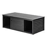 Product: Name: New Age Pet ECOFLEX 48-Inch Lo-Boy Versa Stand, Espresso Black - Durable & Moisture Resistant Wood Plastic Composite Storage Cabinet for Pet Bedding, Food, Toys - Easy Assembly