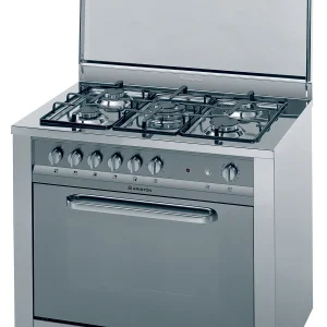 Product: Name: Ariston 90cm, 5 Gas Burners+ Gas Oven and Electric Grill Free Standing Cooker CP057 GT S